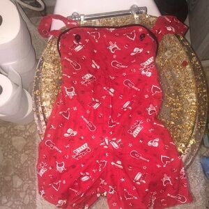 Red Kids One Piece with Fun Patterns